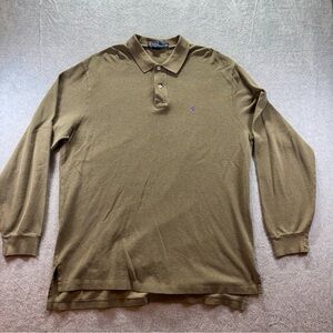 Polo Ralph Lauren Long Sleeve Polo Shirt Olive Green Men’s XL